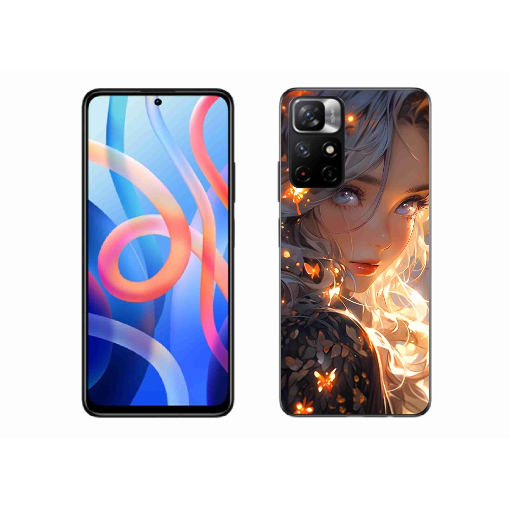 Gelový kryt mmCase na Xiaomi Poco M4 Pro 5G - dívka a motýli