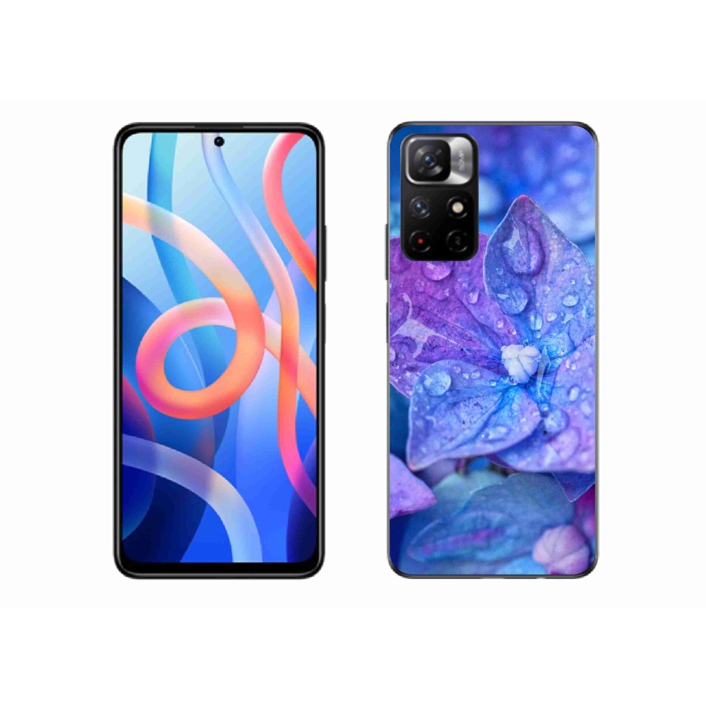 Gelový kryt mmCase na Xiaomi Poco M4 Pro 5G - fialový květ