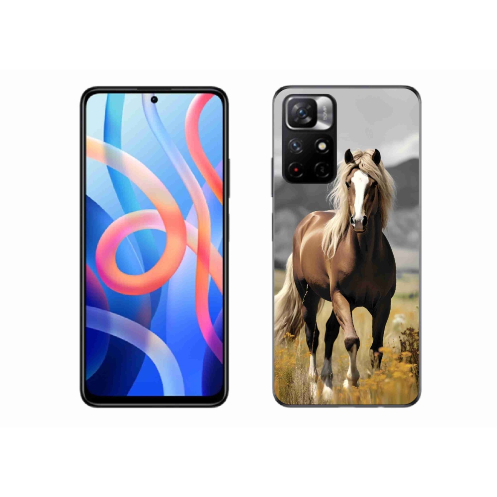 Gelový kryt mmCase na Xiaomi Poco M4 Pro 5G - hnědý kůň 1