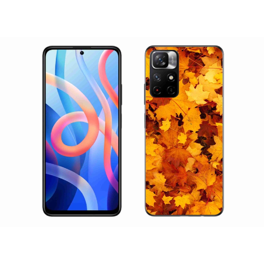 Gelový kryt mmCase na Xiaomi Poco M4 Pro 5G - javorové listy