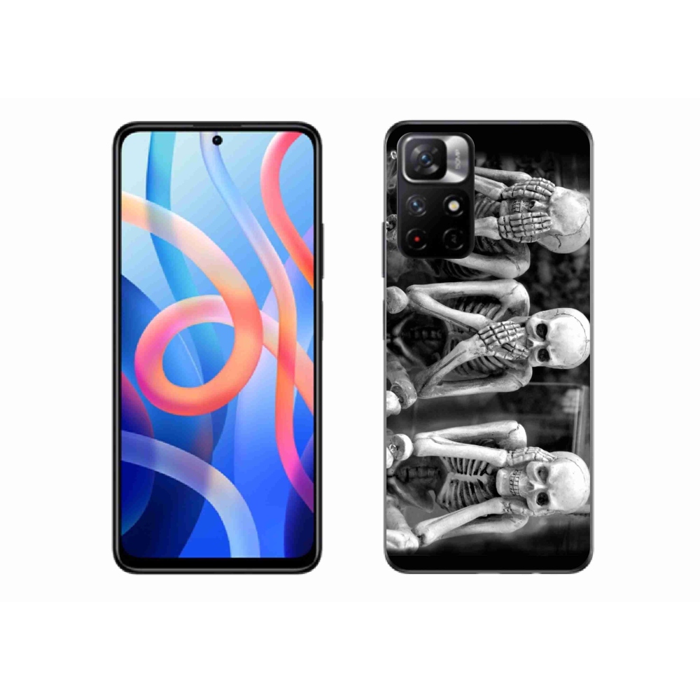 Gelový kryt mmCase na Xiaomi Poco M4 Pro 5G - kostlivci
