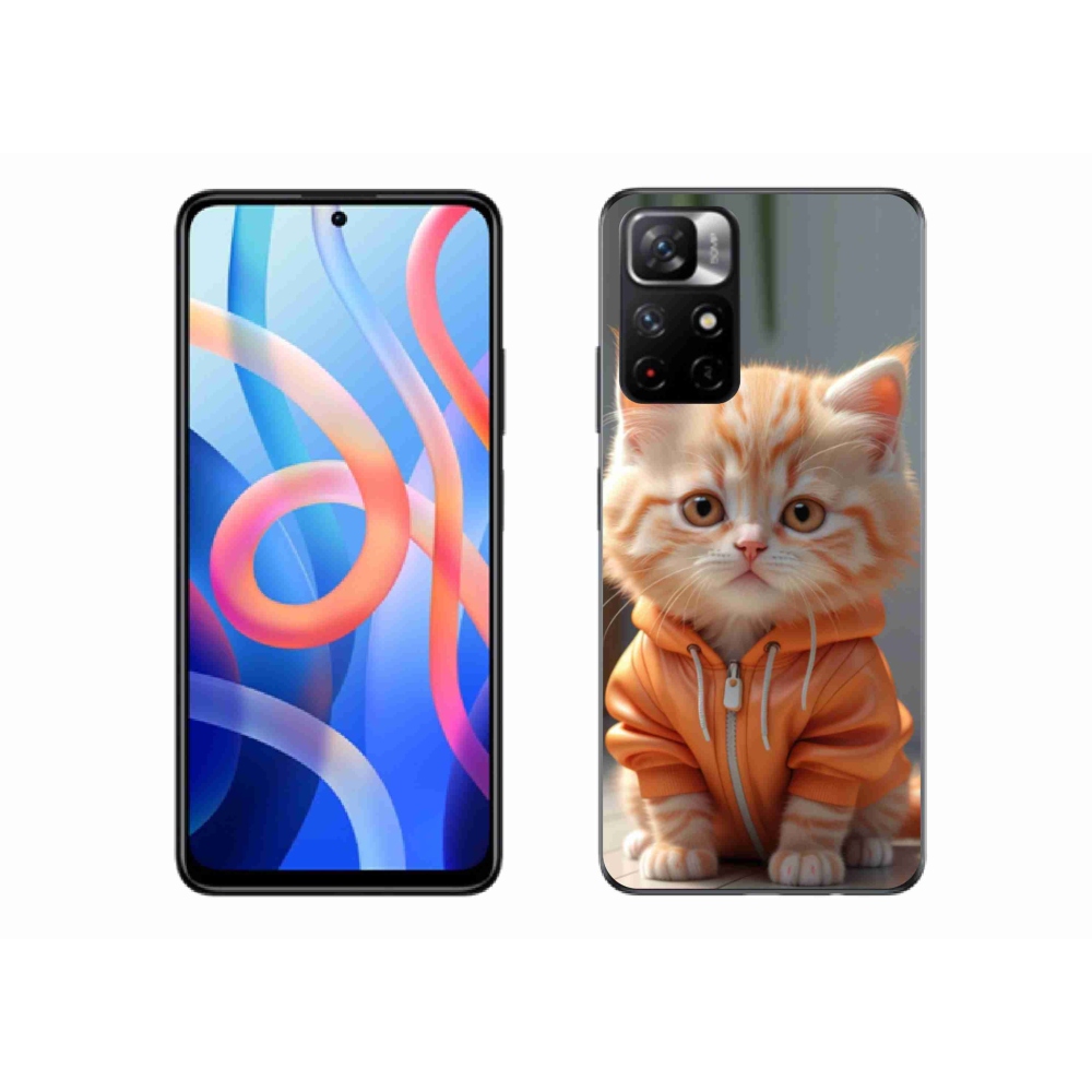 Gelový kryt mmCase na Xiaomi Poco M4 Pro 5G - kotě v mikině