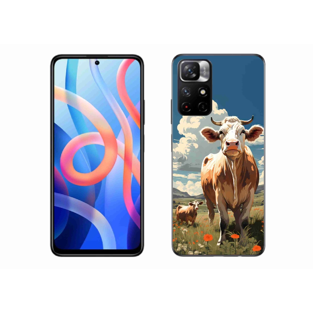 Gelový kryt mmCase na Xiaomi Poco M4 Pro 5G - krávy na louce