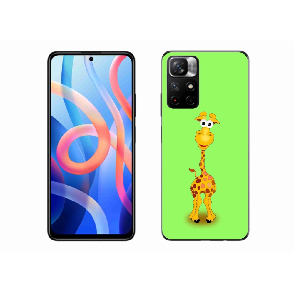 Gelový kryt mmCase na Xiaomi Poco M4 Pro 5G - kreslená žirafa