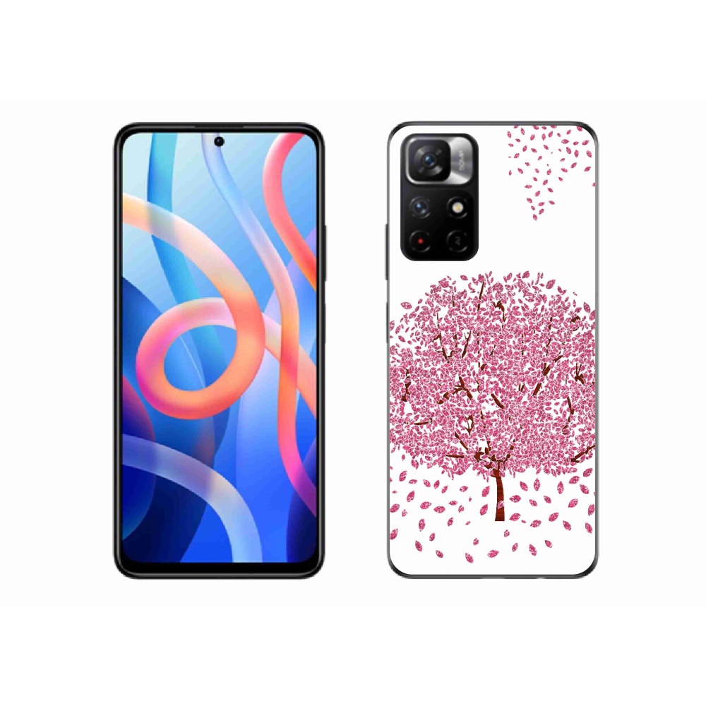 Gelový kryt mmCase na Xiaomi Poco M4 Pro 5G - kreslený strom s listy