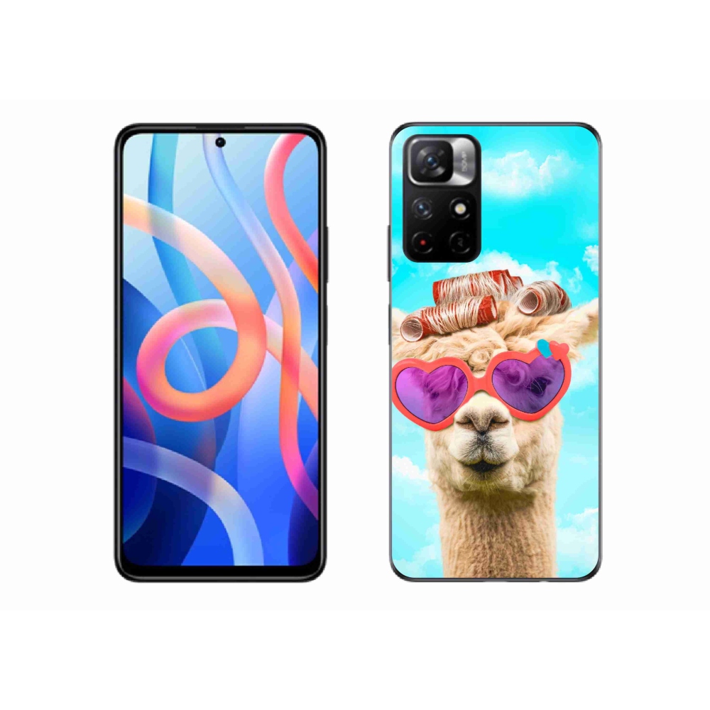 Gelový kryt mmCase na Xiaomi Poco M4 Pro 5G - lama s brýlemi