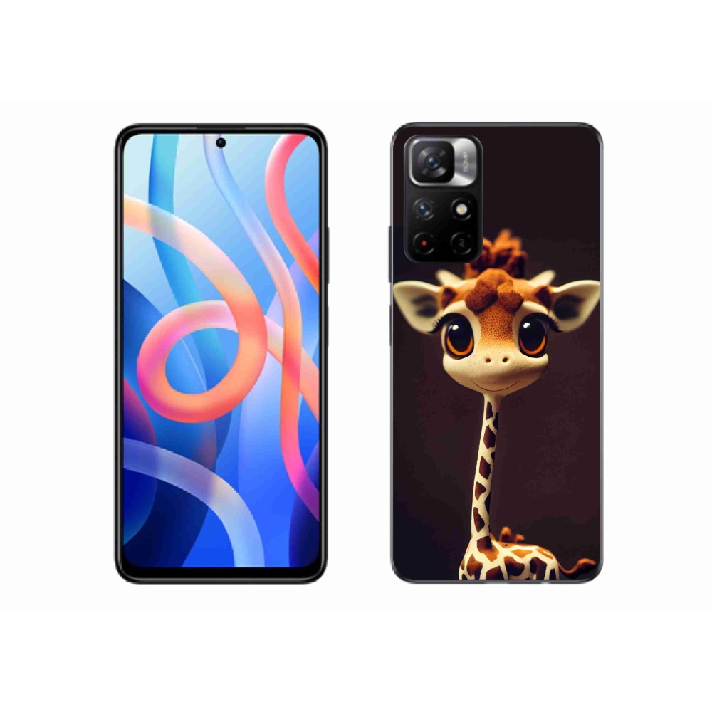 Gelový kryt mmCase na Xiaomi Poco M4 Pro 5G - malá žirafa