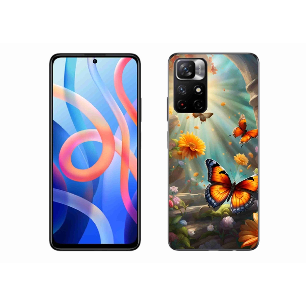 Gelový kryt mmCase na Xiaomi Poco M4 Pro 5G - motýlí zahrada 2