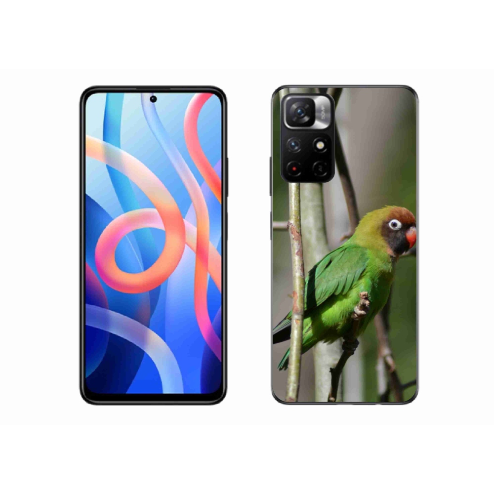 Gelový kryt mmCase na Xiaomi Poco M4 Pro 5G - papoušek agapornis