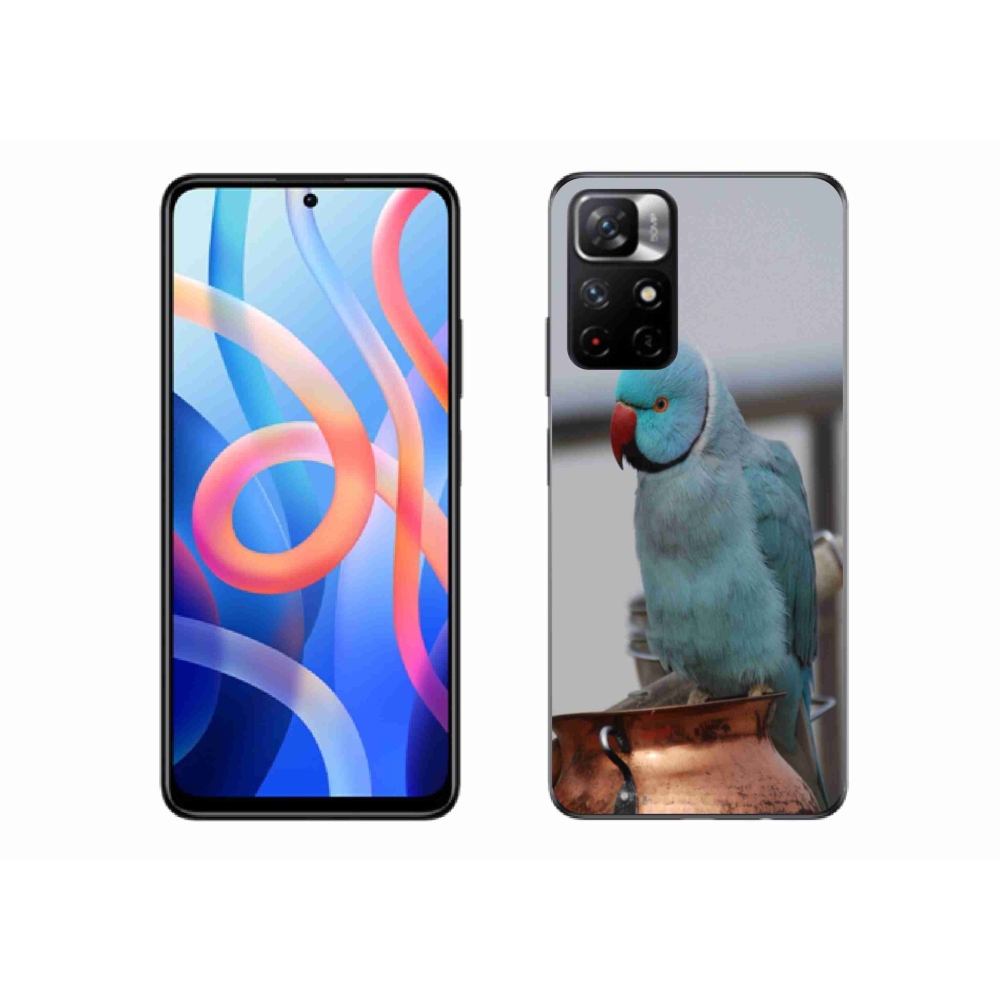 Gelový kryt mmCase na Xiaomi Poco M4 Pro 5G - papoušek alexandr modrý