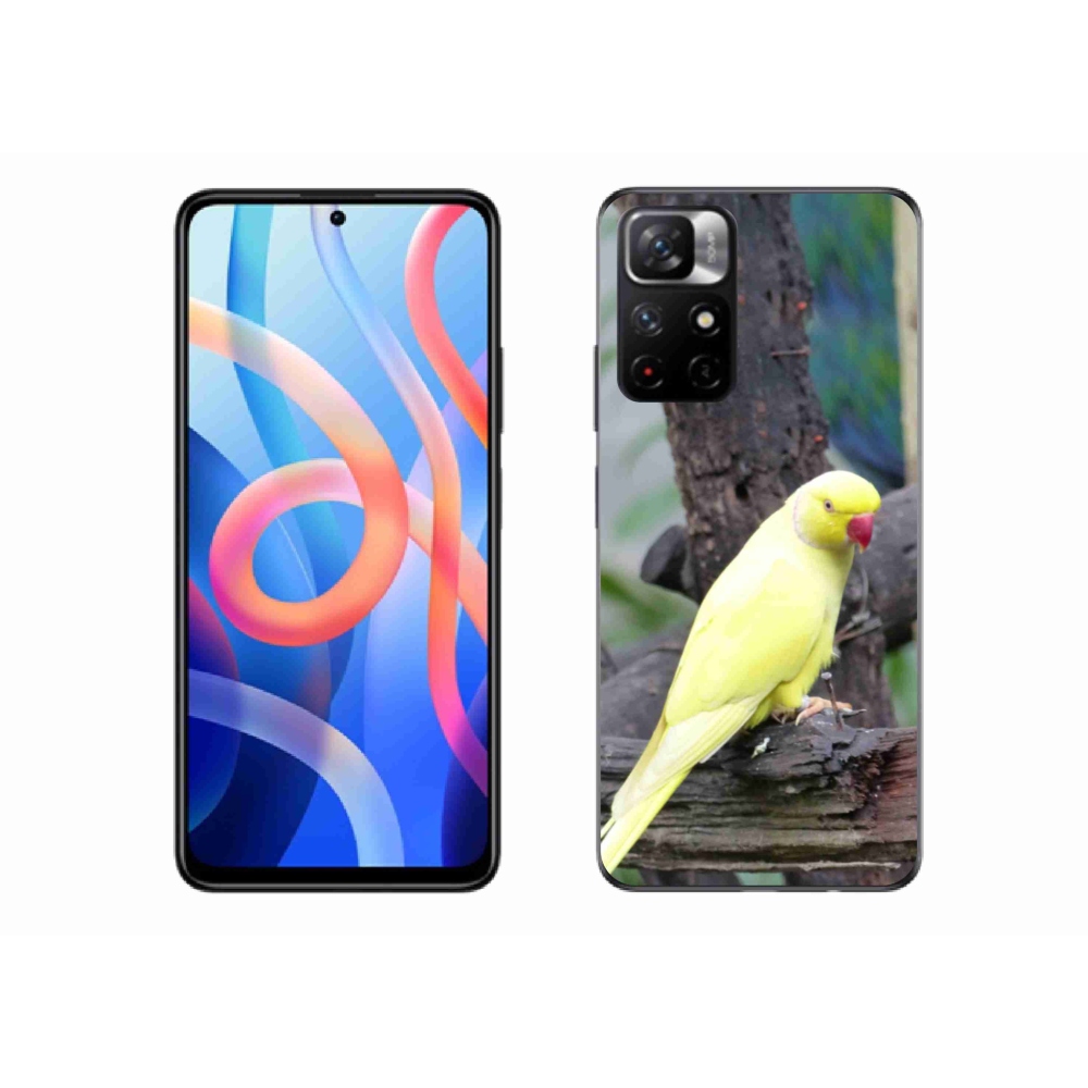 Gelový kryt mmCase na Xiaomi Poco M4 Pro 5G - papoušek alexandr žlutý
