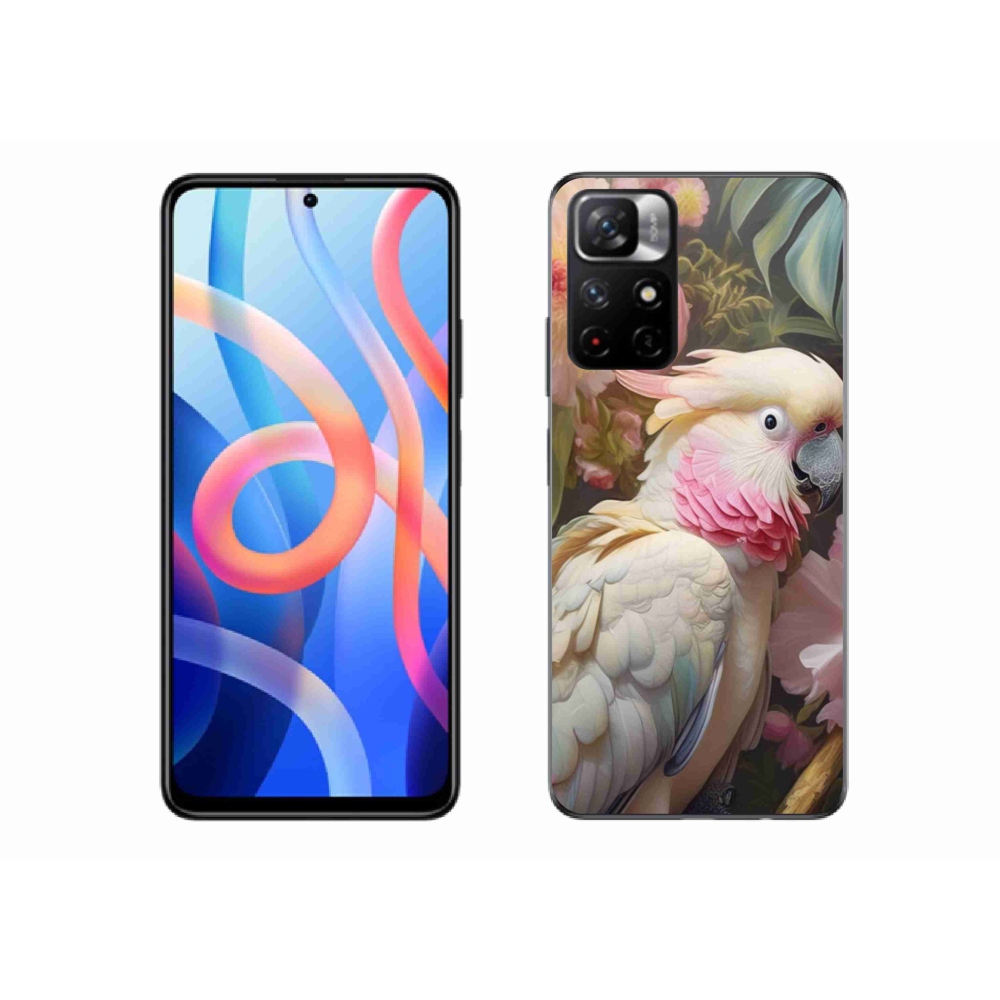 Gelový kryt mmCase na Xiaomi Poco M4 Pro 5G - papoušek kakadu růžový 2