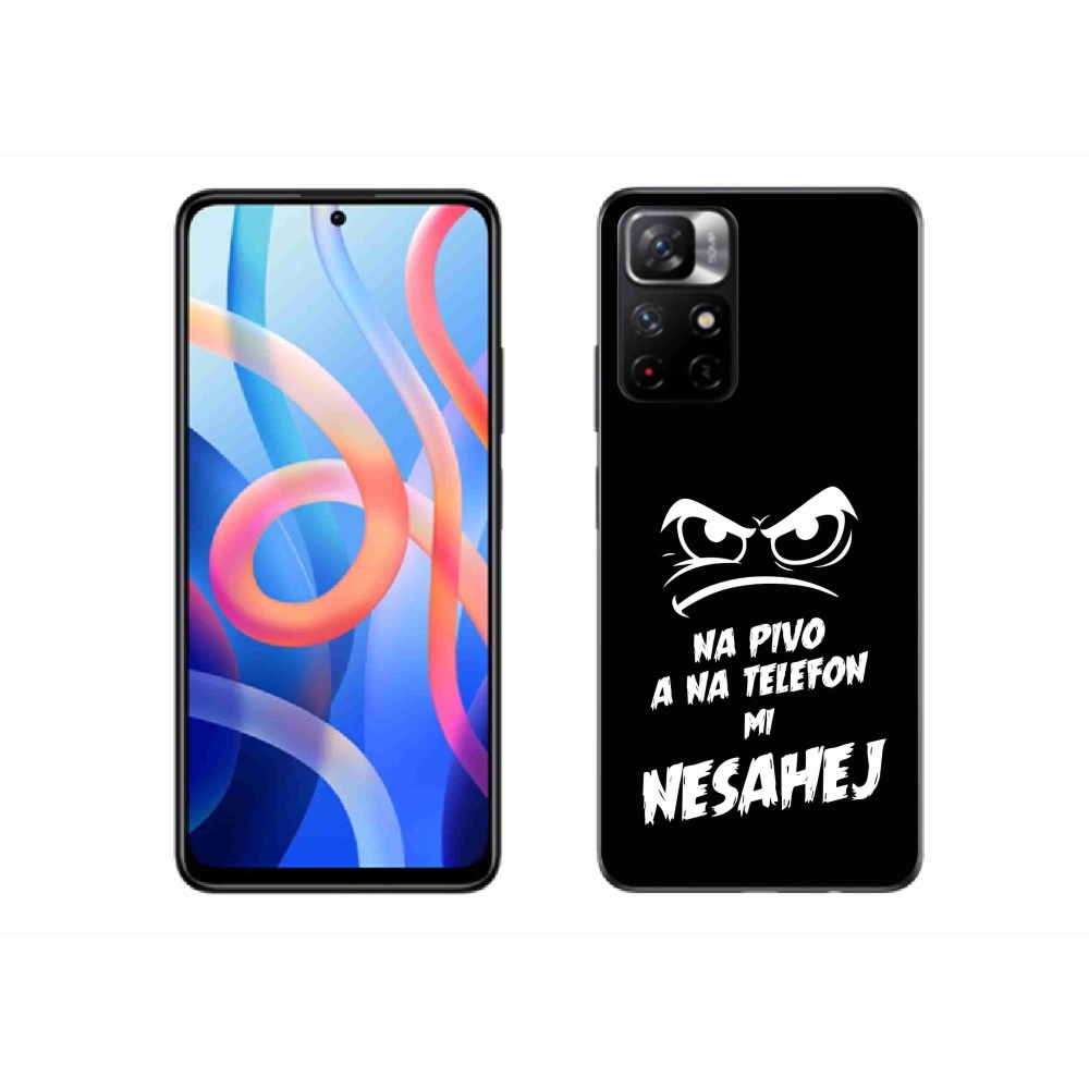 Gelový kryt mmCase na Xiaomi Poco M4 Pro 5G - pivní motiv 2 černé pozadí