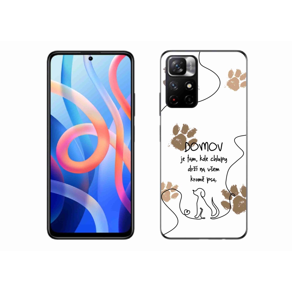 Gelový kryt mmCase na Xiaomi Poco M4 Pro 5G - psí motiv bílé pozadí