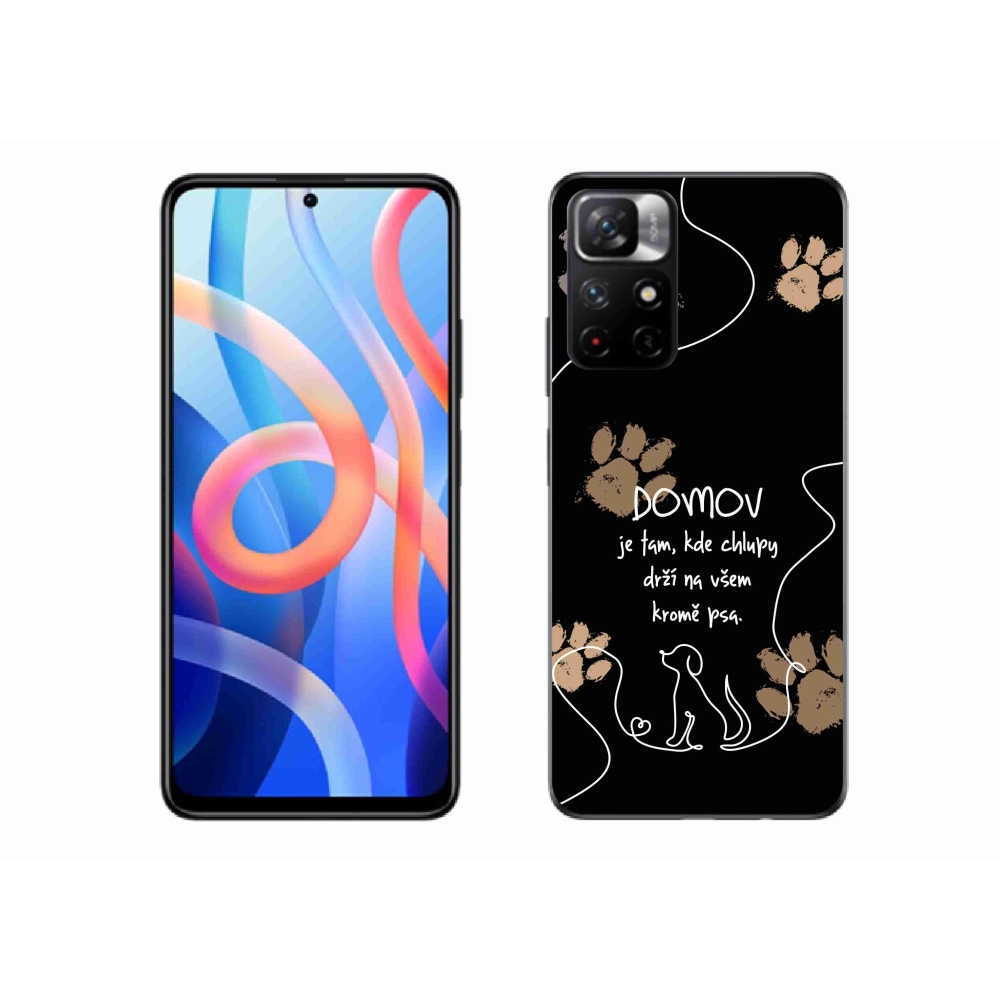 Gelový kryt mmCase na Xiaomi Poco M4 Pro 5G - psí motiv černé pozadí