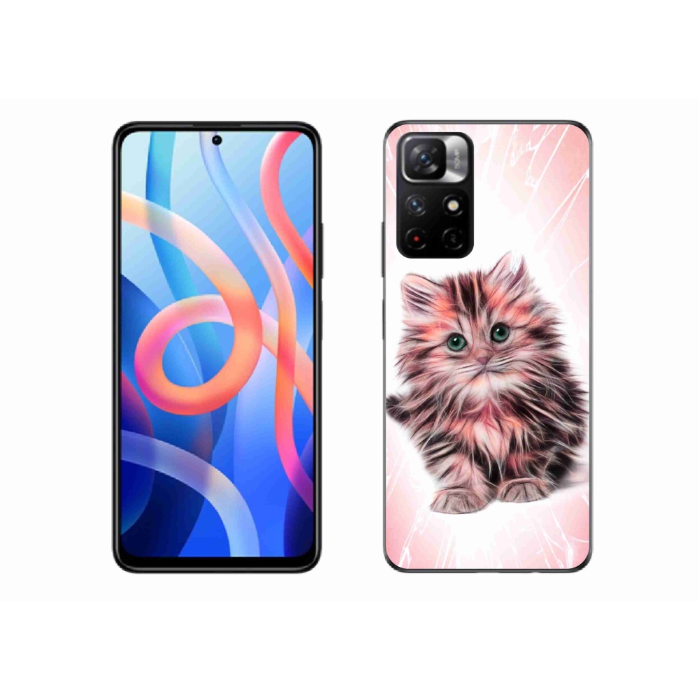 Gelový kryt mmCase na Xiaomi Poco M4 Pro 5G - roztomilé kotě