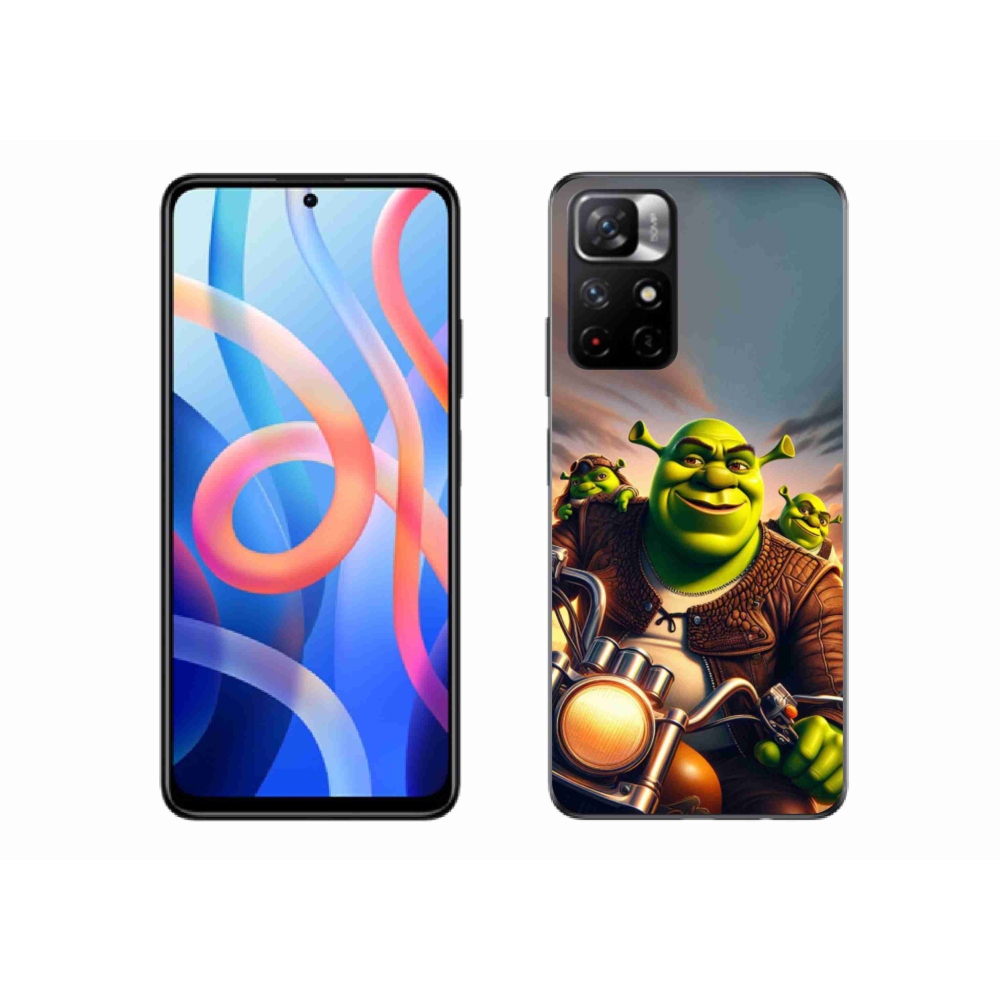 Gelový kryt mmCase na Xiaomi Poco M4 Pro 5G - shrek na motorce