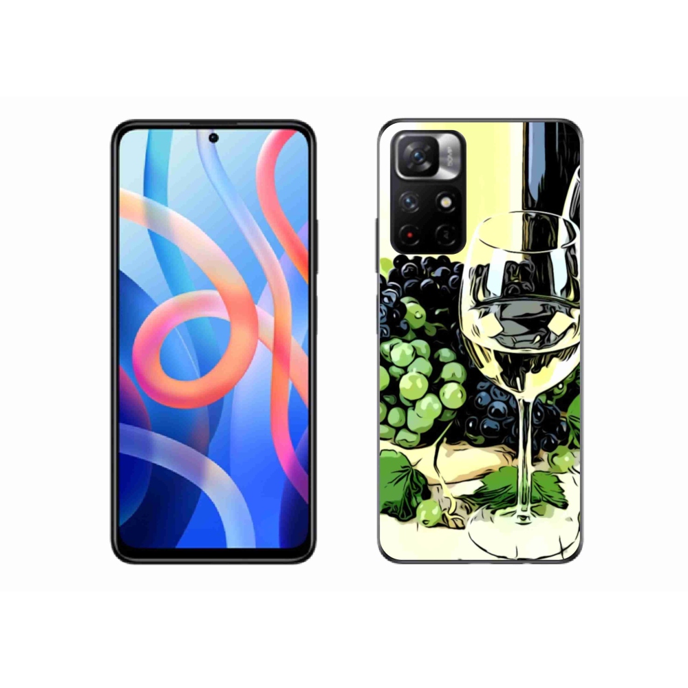 Gelový kryt mmCase na Xiaomi Poco M4 Pro 5G - sklenka vína