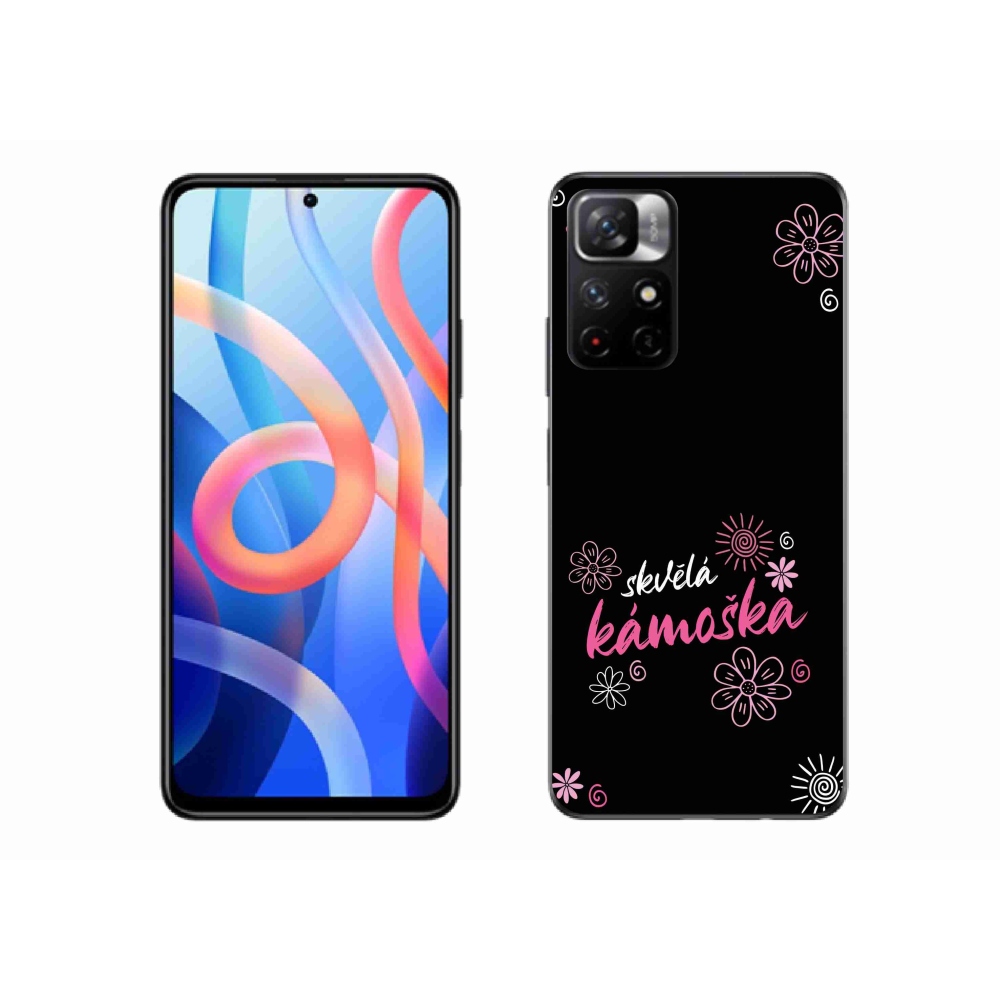 Gelový kryt mmCase na Xiaomi Poco M4 Pro 5G - skvělá kámoška černé pozadí