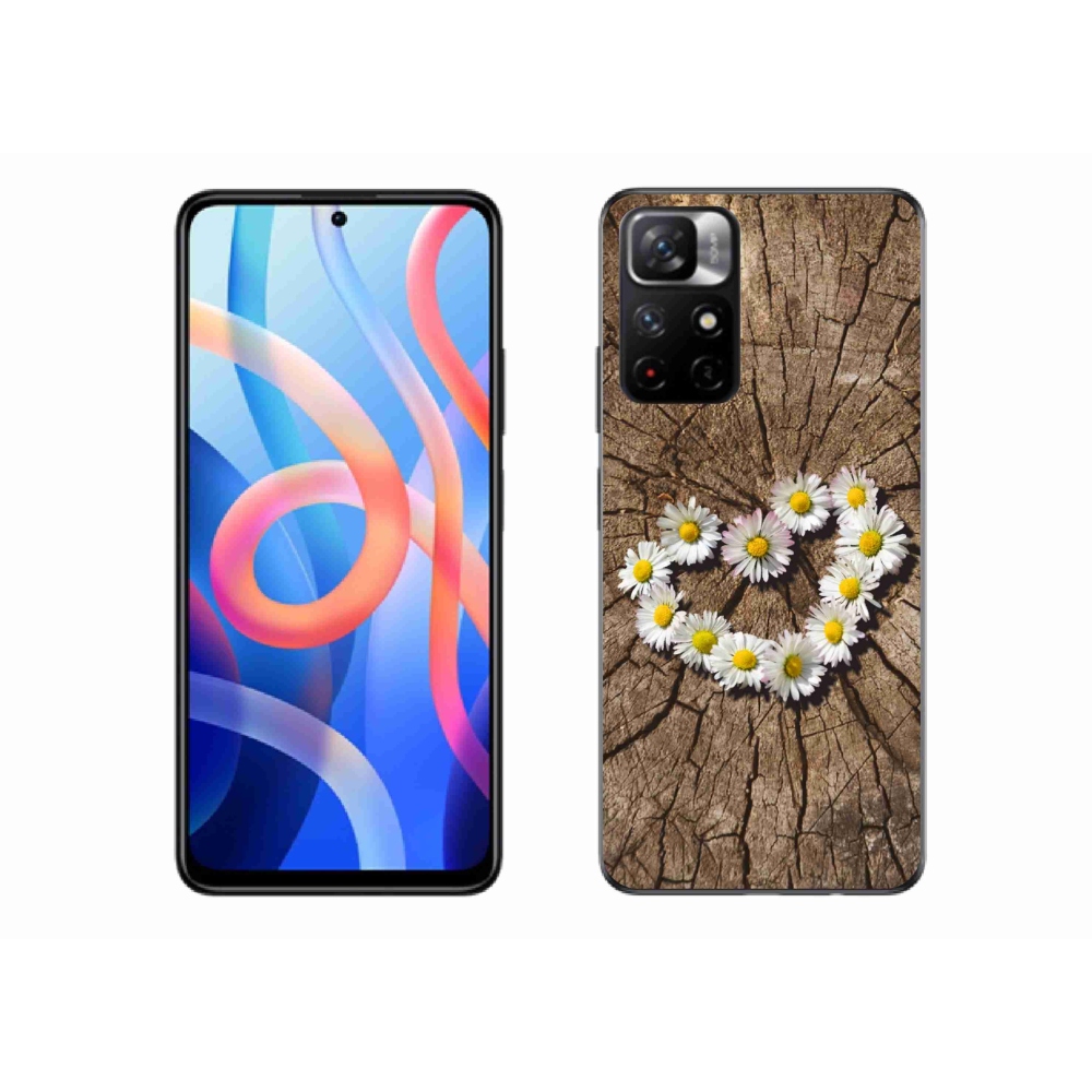 Gelový kryt mmCase na Xiaomi Poco M4 Pro 5G - srdce z kopretin