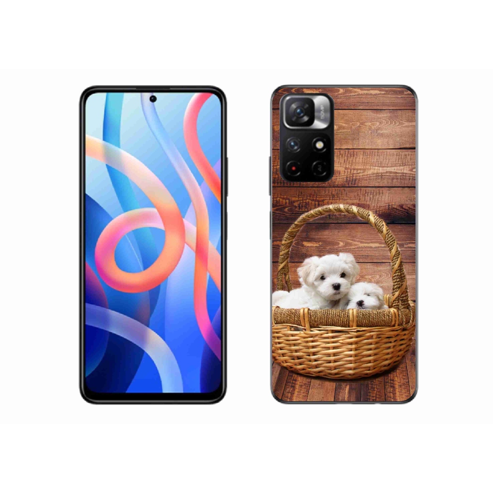 Gelový kryt mmCase na Xiaomi Poco M4 Pro 5G - štěňátka