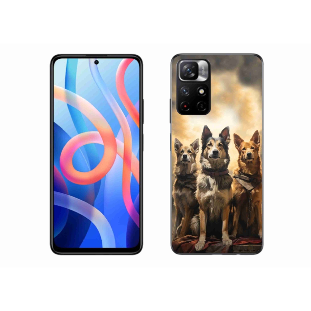 Gelový kryt mmCase na Xiaomi Poco M4 Pro 5G - tři psi