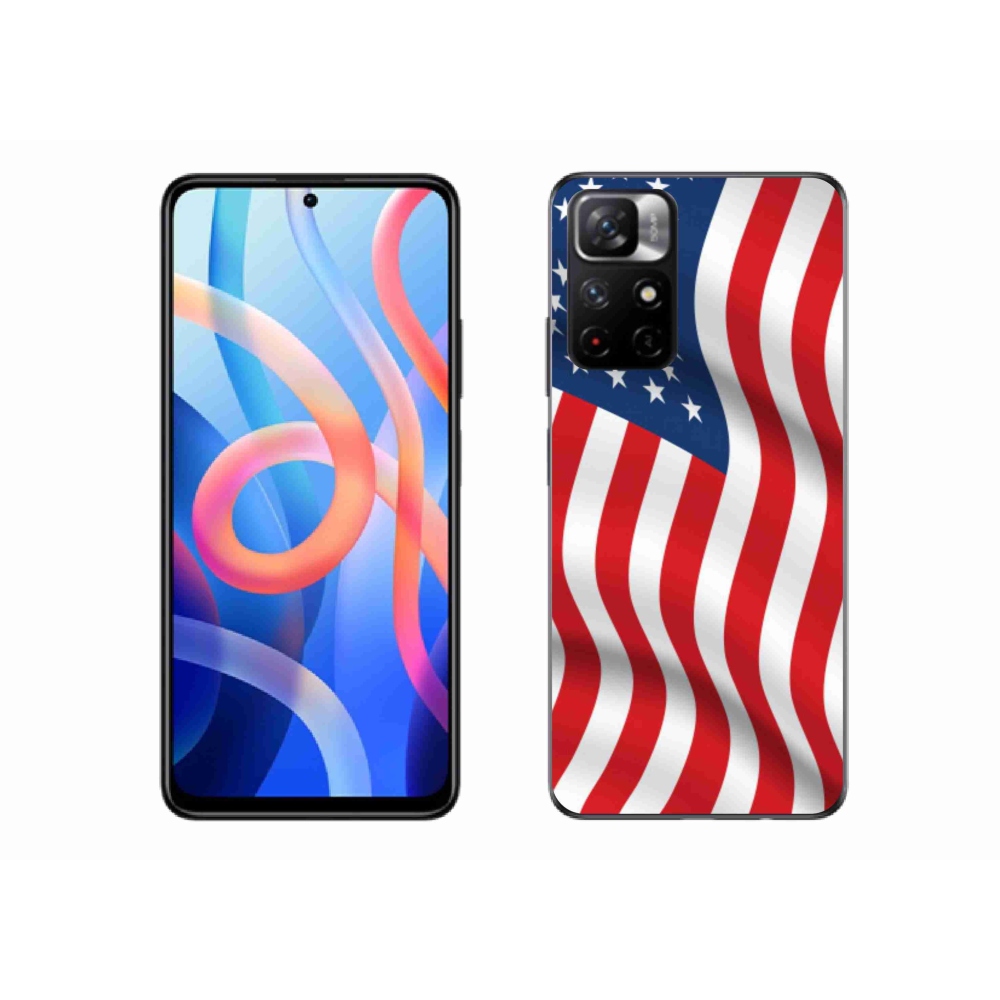 Gelový kryt mmCase na Xiaomi Poco M4 Pro 5G - USA vlajka