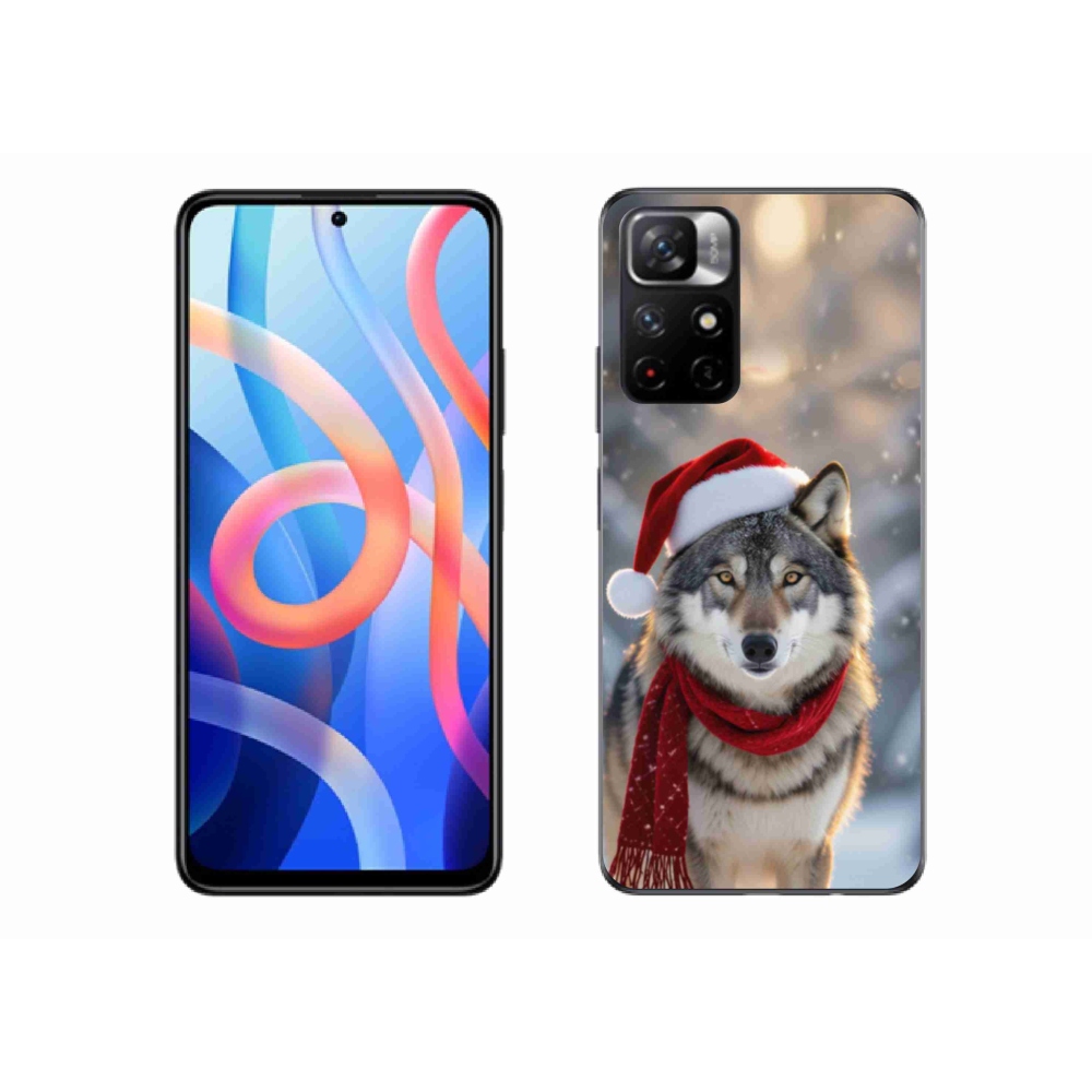 Gelový kryt mmCase na Xiaomi Poco M4 Pro 5G - vánoční vlk