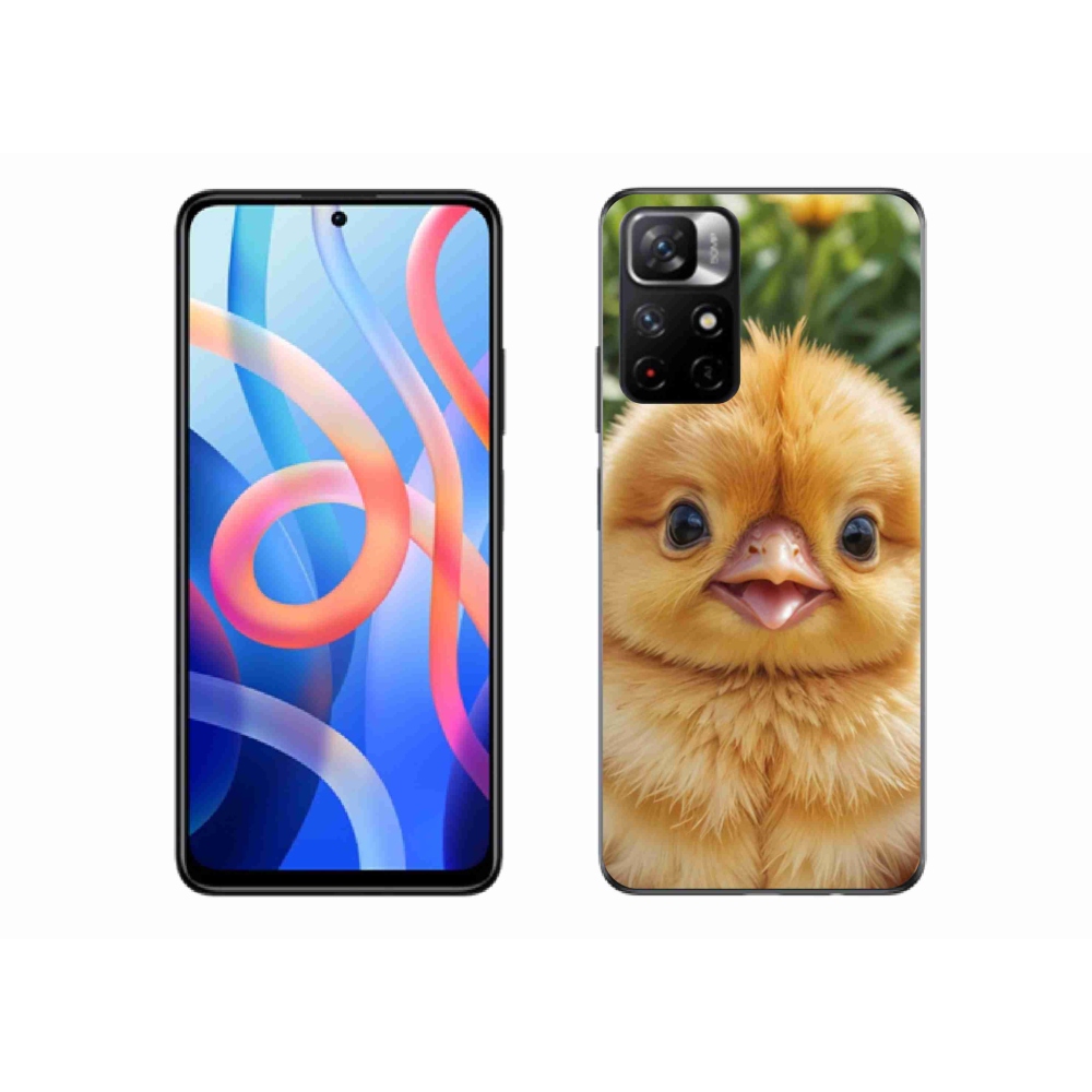 Gelový kryt mmCase na Xiaomi Poco M4 Pro 5G - veselé kuřátko