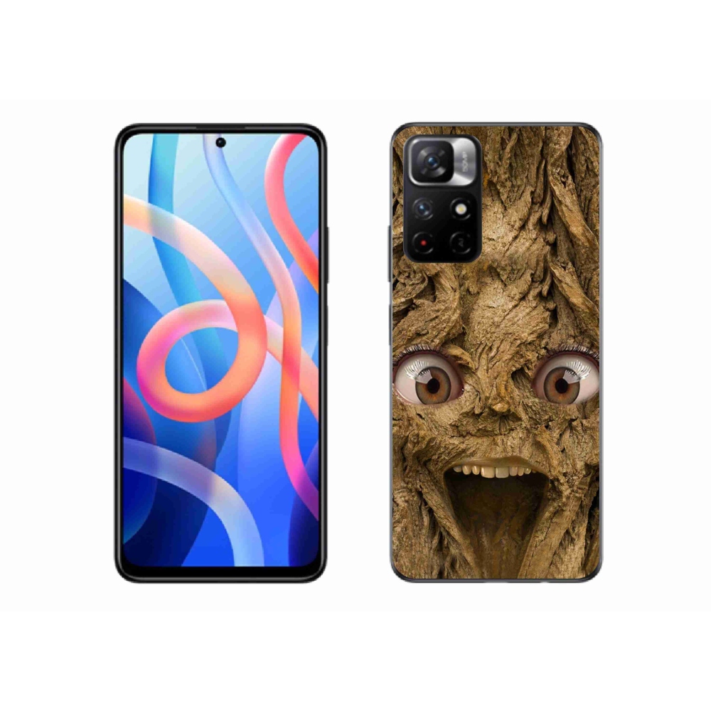 Gelový kryt mmCase na Xiaomi Poco M4 Pro 5G - veselý strom s očima