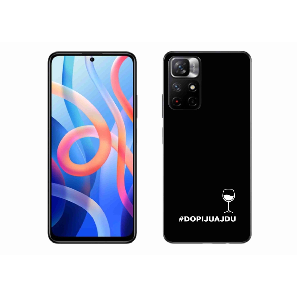Gelový kryt mmCase na Xiaomi Poco M4 Pro 5G - vinný motiv černé pozadí