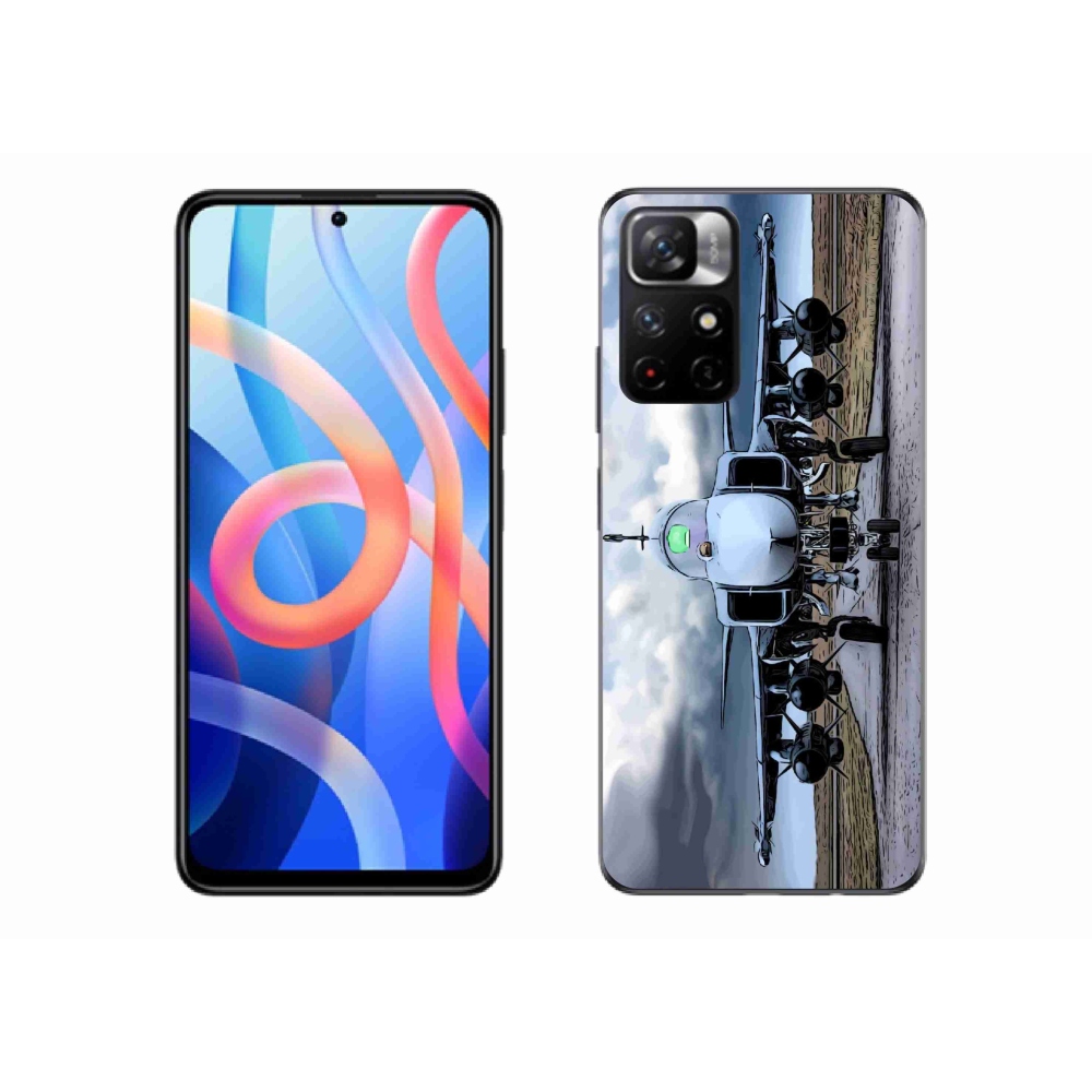 Gelový kryt mmCase na Xiaomi Poco M4 Pro 5G - vojenské letadlo