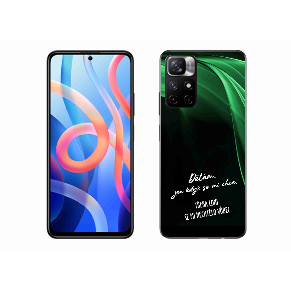 Gelový kryt mmCase na Xiaomi Poco M4 Pro 5G - vtipný text 12 černé pozadí