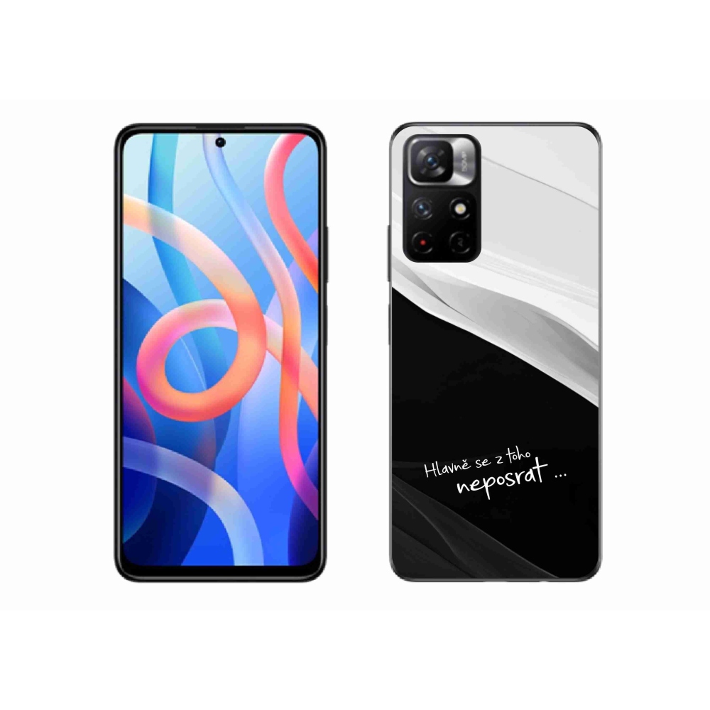 Gelový kryt mmCase na Xiaomi Poco M4 Pro 5G - vtipný text 13 černobílé pozadí