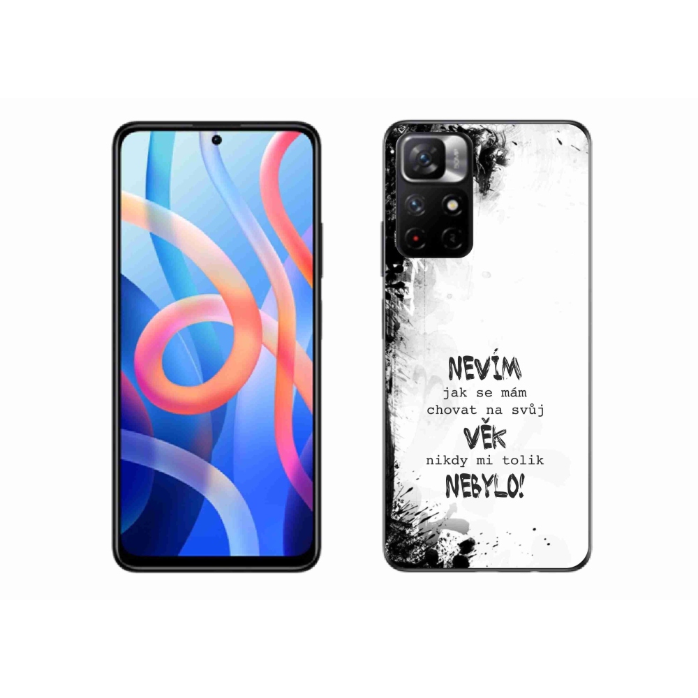 Gelový kryt mmCase na Xiaomi Poco M4 Pro 5G - vtipný text 14 bílé pozadí