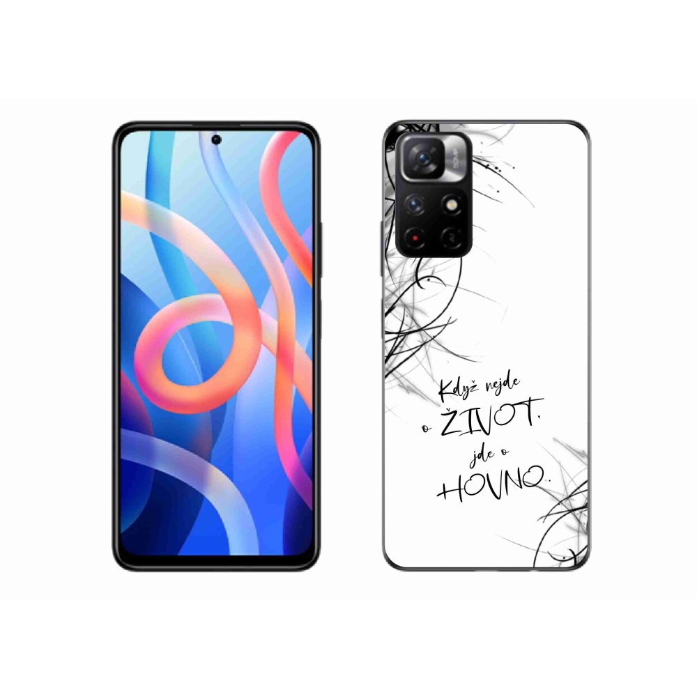 Gelový kryt mmCase na Xiaomi Poco M4 Pro 5G - vtipný text 16 bílé pozadí