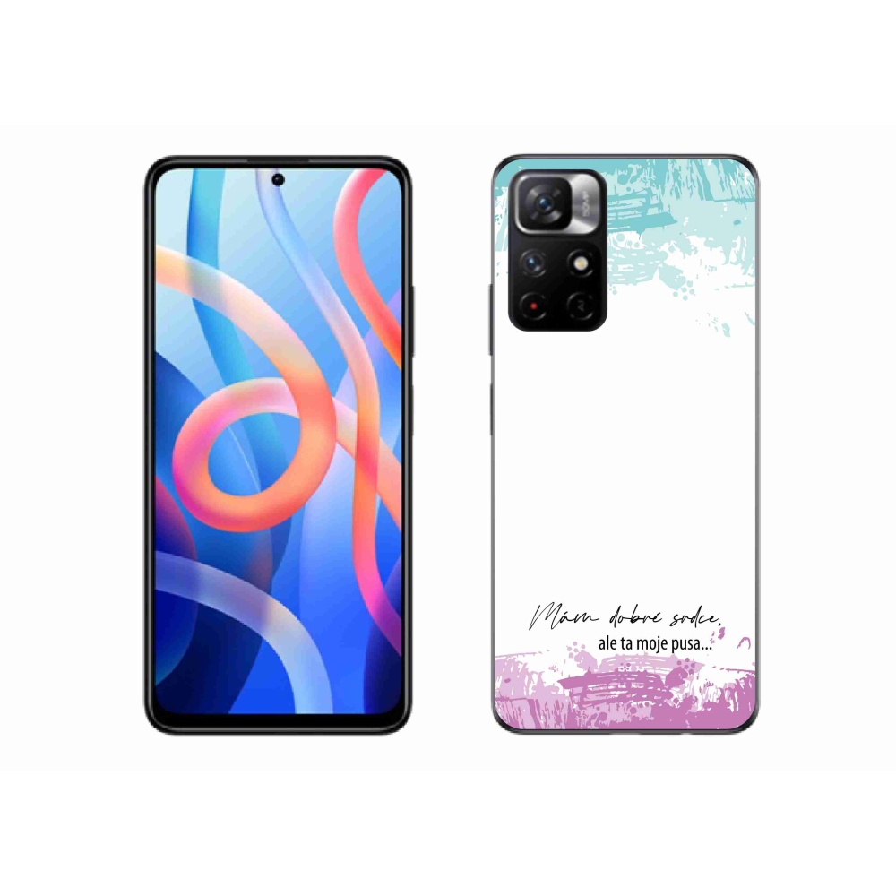 Gelový kryt mmCase na Xiaomi Poco M4 Pro 5G - vtipný text 3 bílé pozadí