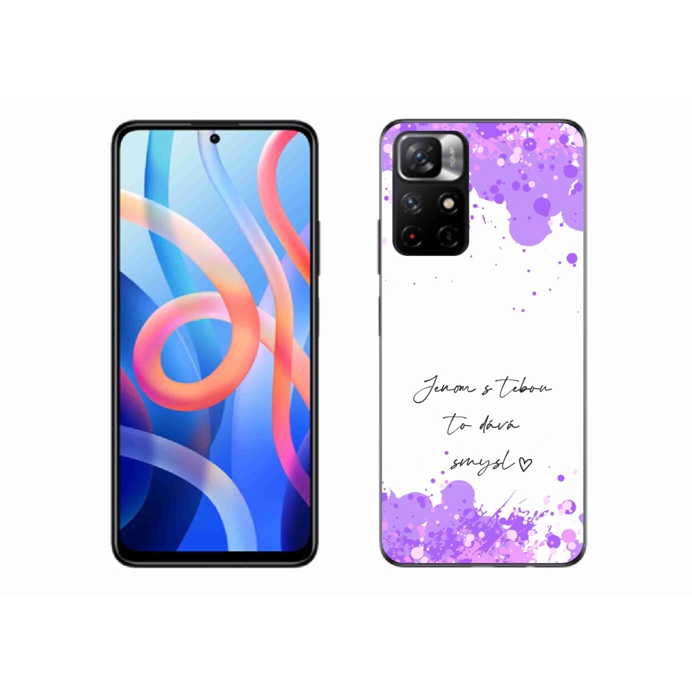 Gelový kryt mmCase na Xiaomi Poco M4 Pro 5G - zamilovaný text bílé pozadí