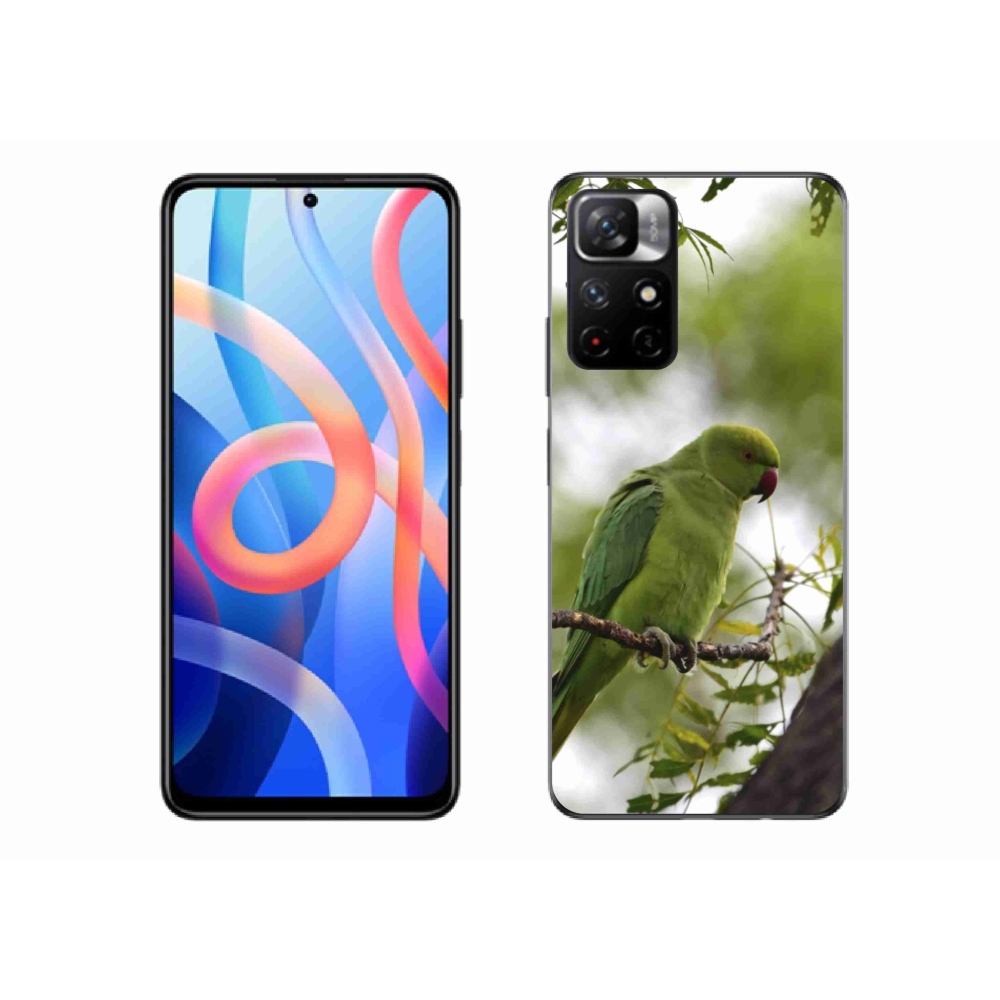 Gelový kryt mmCase na Xiaomi Poco M4 Pro 5G - zelený papoušek