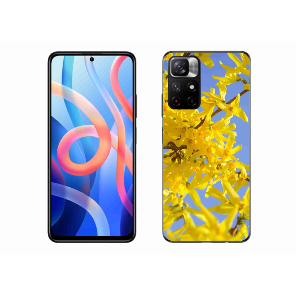 Gelový kryt mmCase na Xiaomi Poco M4 Pro 5G - žluté květy