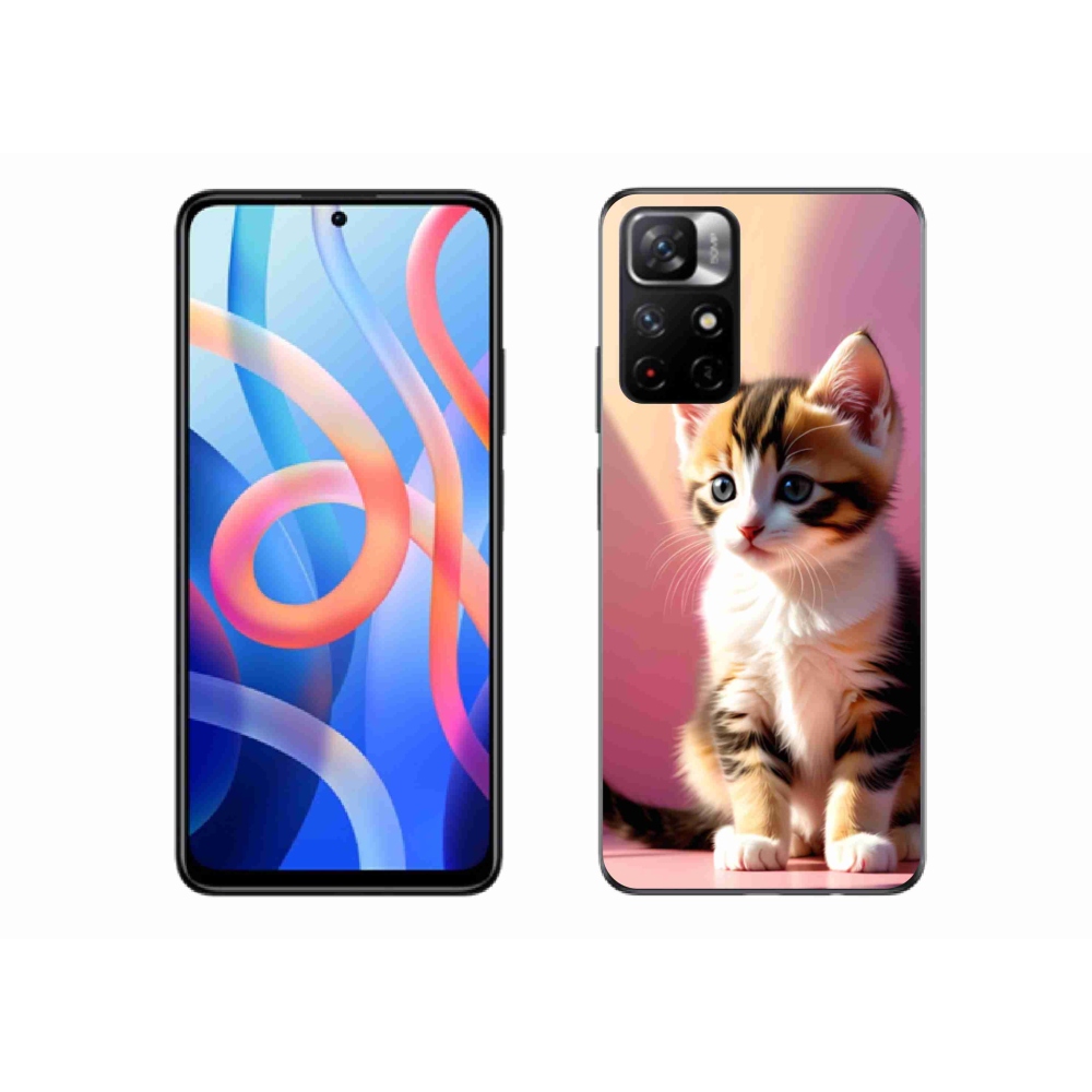 Gelový kryt mmCase na Xiaomi Poco M4 Pro 5G - zvědavé kotě 2