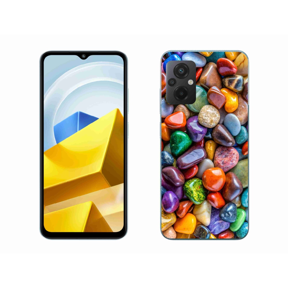 Gelový kryt mmCase na Xiaomi Poco M5 4G - barevné kamínky