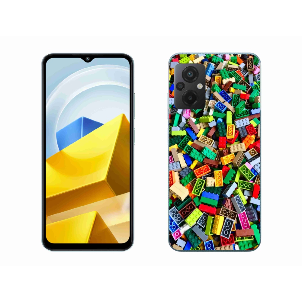 Gelový kryt mmCase na Xiaomi Poco M5 4G - barevné stavební kostky