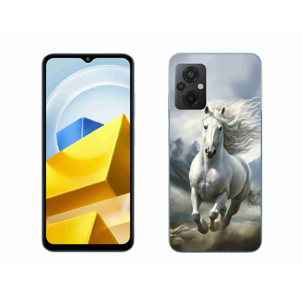Gelový kryt mmCase na Xiaomi Poco M5 4G - běžící bílý kůň 3