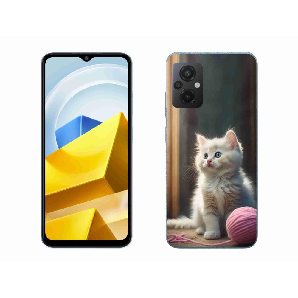 Gelový kryt mmCase na Xiaomi Poco M5 4G - bílé kotě 2