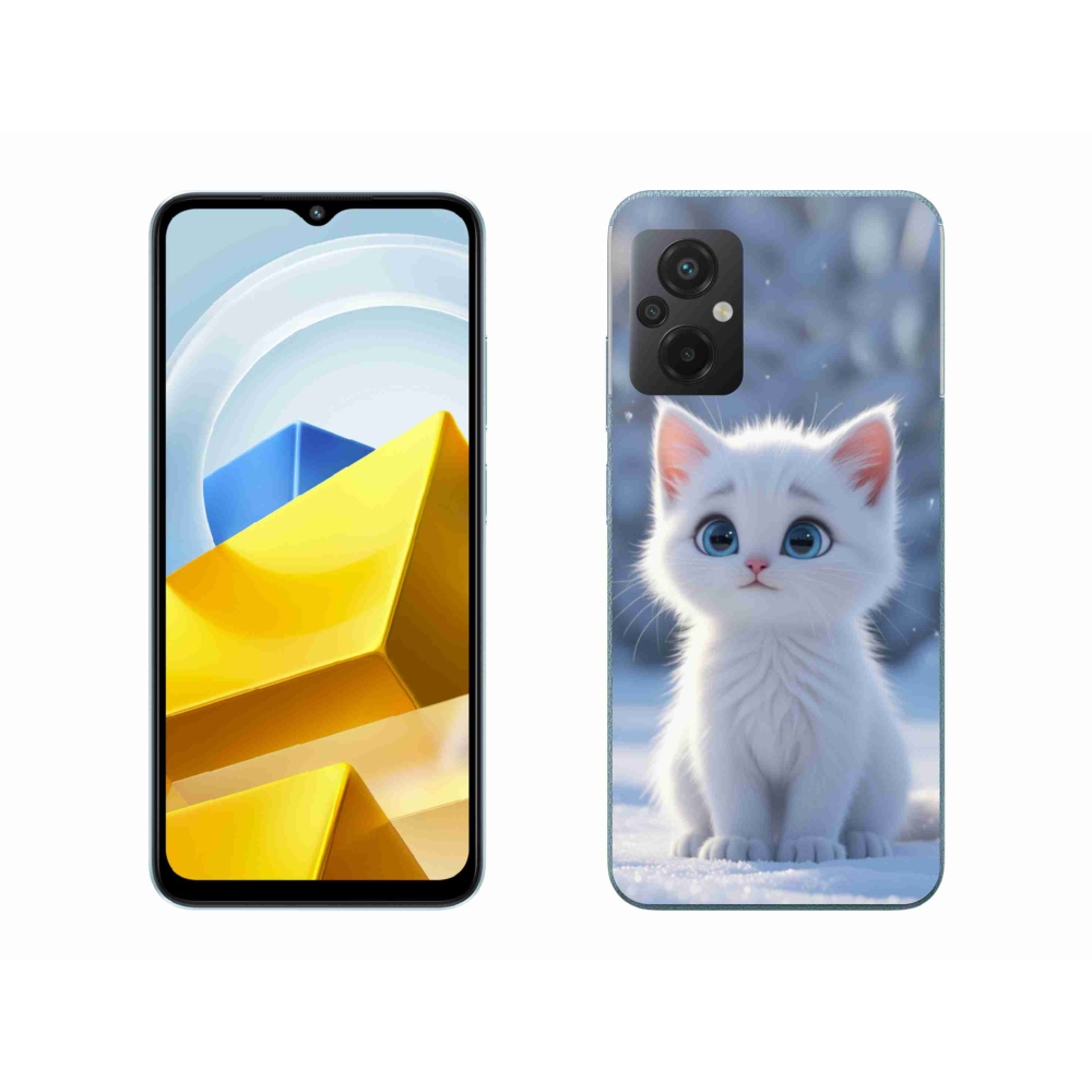 Gelový kryt mmCase na Xiaomi Poco M5 4G - bílé kotě 3