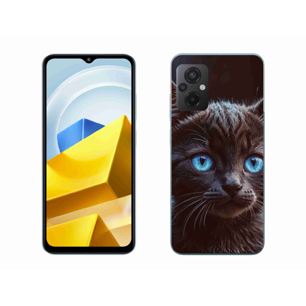 Gelový kryt mmCase na Xiaomi Poco M5 4G - černé kotě 2