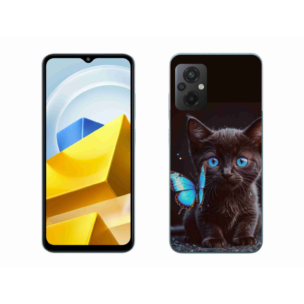 Gelový kryt mmCase na Xiaomi Poco M5 4G - černé kotě 3