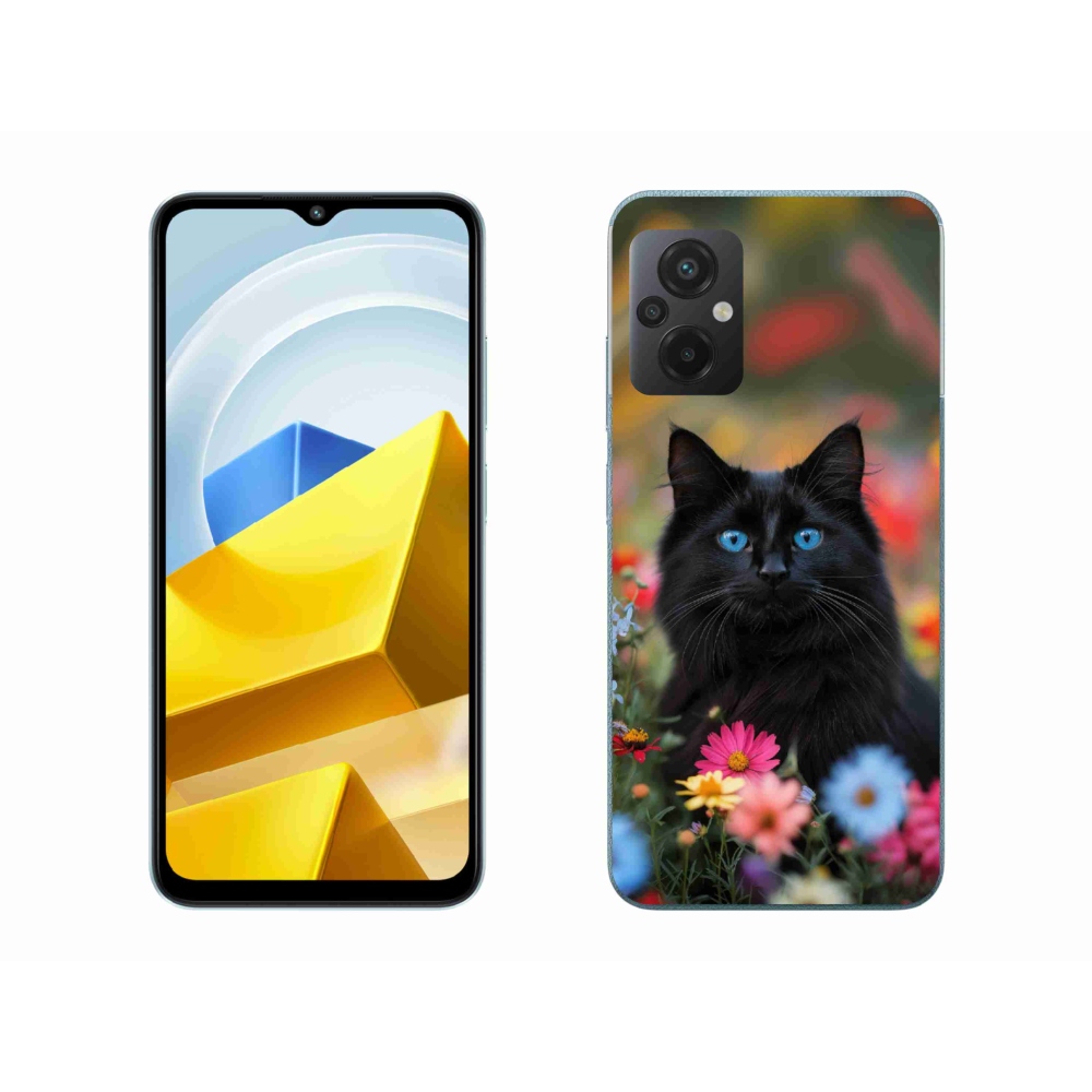 Gelový kryt mmCase na Xiaomi Poco M5 4G - černé kotě 4