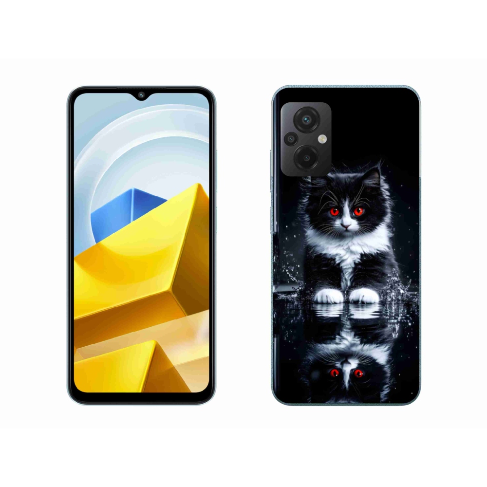 Gelový kryt mmCase na Xiaomi Poco M5 4G - černobílé kotě